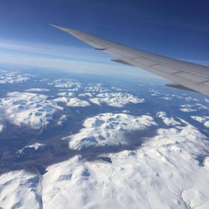 Blick aus Flugzeug
